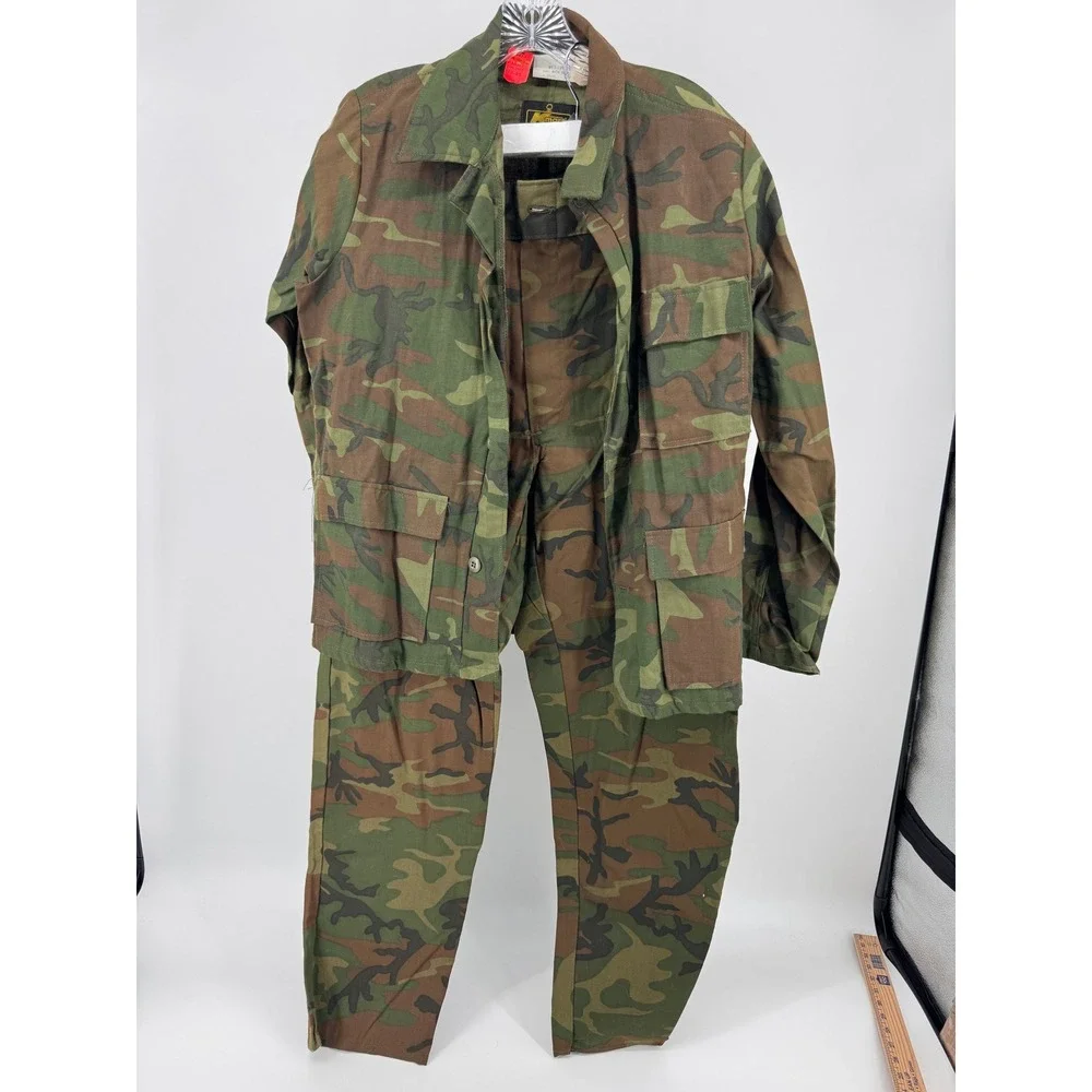 Vintage 70s Kmart Camo Field Jacket and Pants Set Men's Medium Hunting New Old